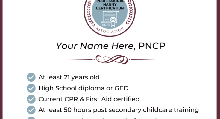 professional nanny certification